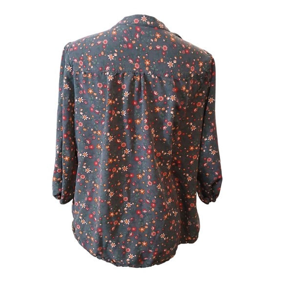 Matilda Jane Womens Floral Front Peasant Blouse Size Large Cottagecore Prairie - Picture 4 of 9